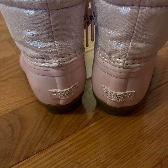 Sperry Kids Pink and Silver Boots